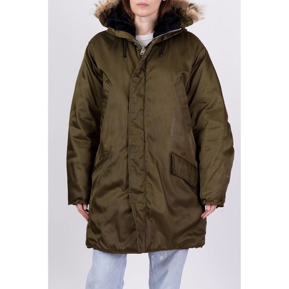 70s N3B Cold Weather Parka Coat - Men's Large, 42L | Military Arctic‎ Jacket - Picture 4 of 9